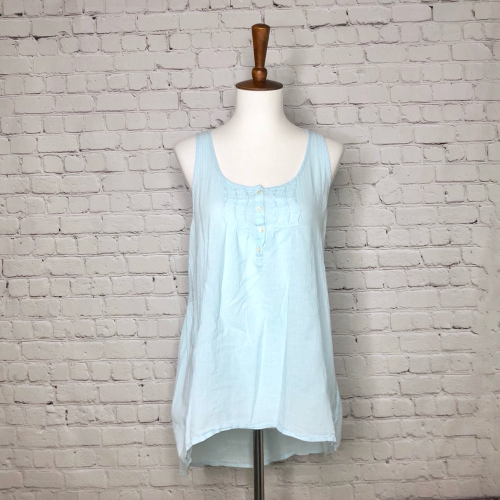 BP. Blue High Low Tank Top - Picture 1 of 6